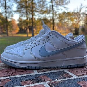 White and Light Blue Sneakers